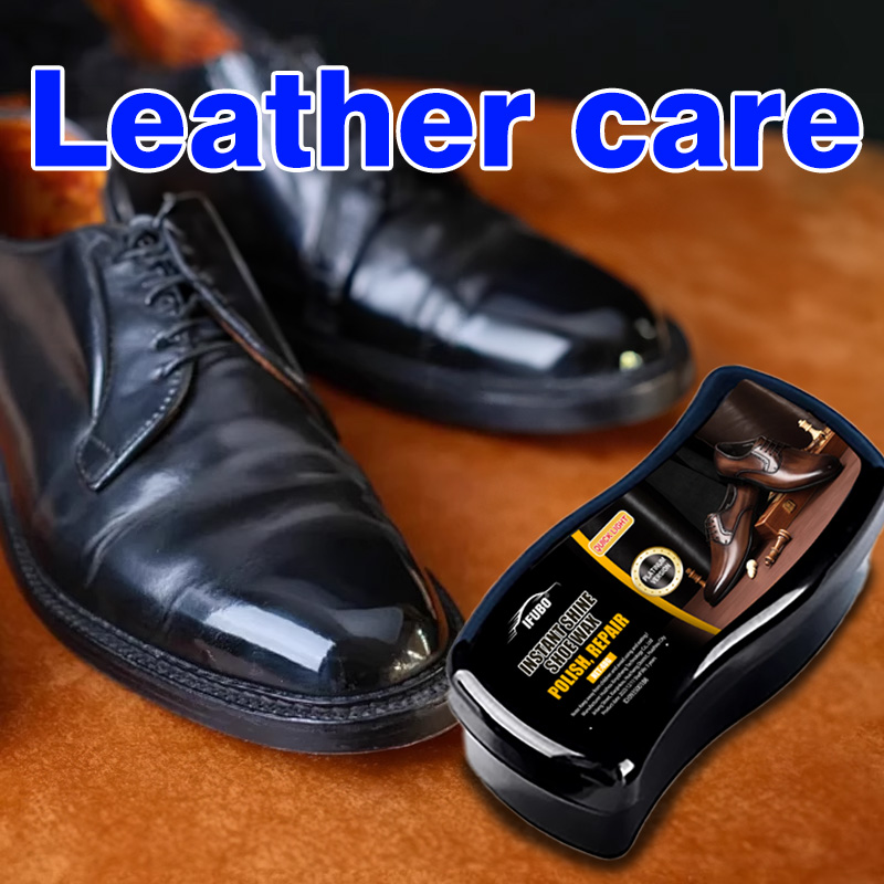 Leather Shoe Polish - إسفنجة شمع أحذية فورية التلميع من